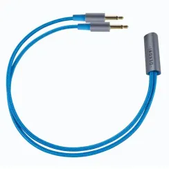 Dekoni Audio Postsplit 3.5mm with Nylon Woven Jacket Blue