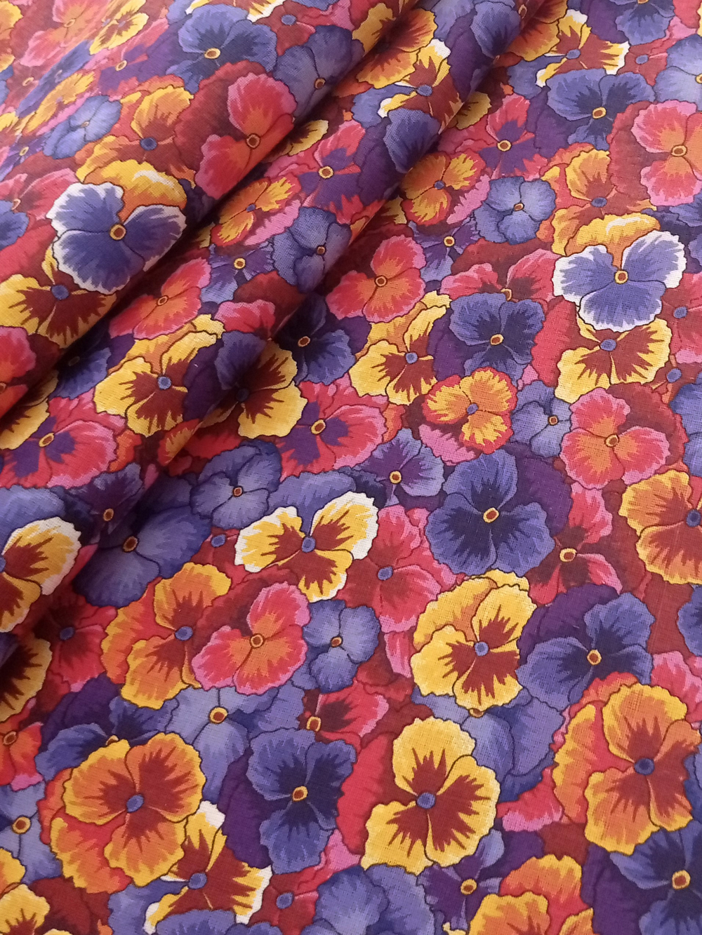 Ткань бязь плательная, рис. "Фиалка", ширина 150 см, арт. 369