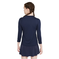 Женская теннисная футболка (dł. Рукава) Nike Court Victory Dri-Fit Top 3/4 Sleeve W - obsidian/white