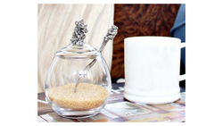 Банка для меда и джема с ложкой 360мл Vagabond House Лесные истории Медведь