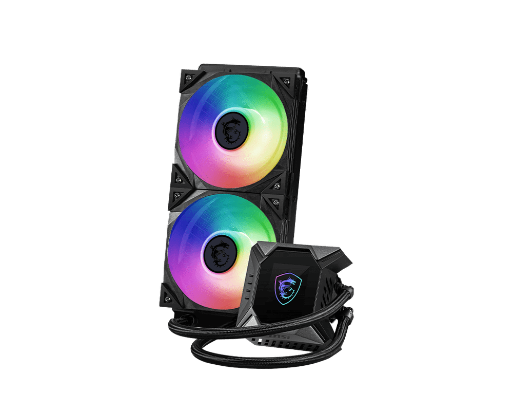 Водяное охлаждение для CPU MSI MPG CORELIQUID K240 V2. Socket Intel/AMD, 4pin, Fan 2x120см, ARGB