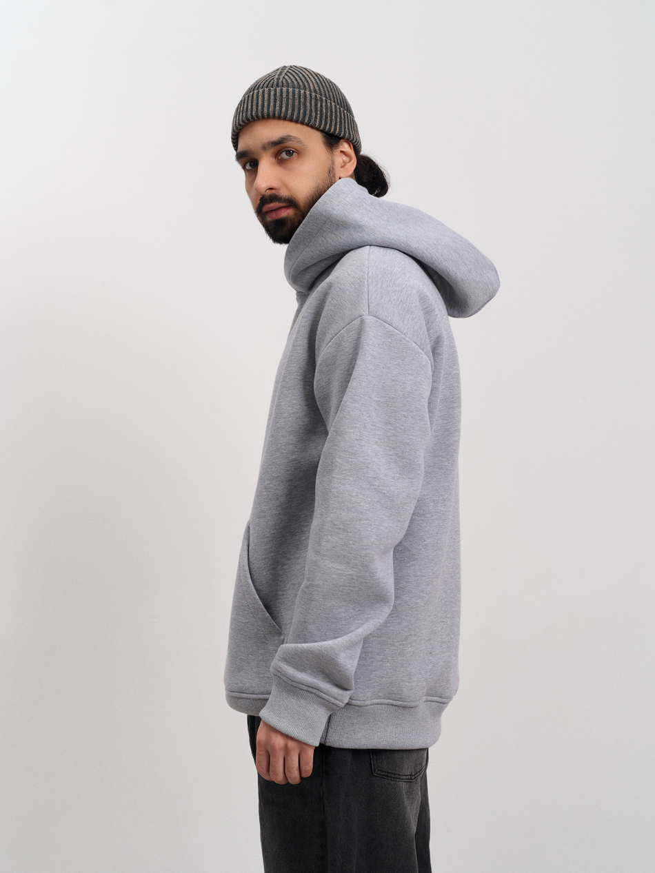 Толстовка мужская с капюшоном "Вasic" меланж