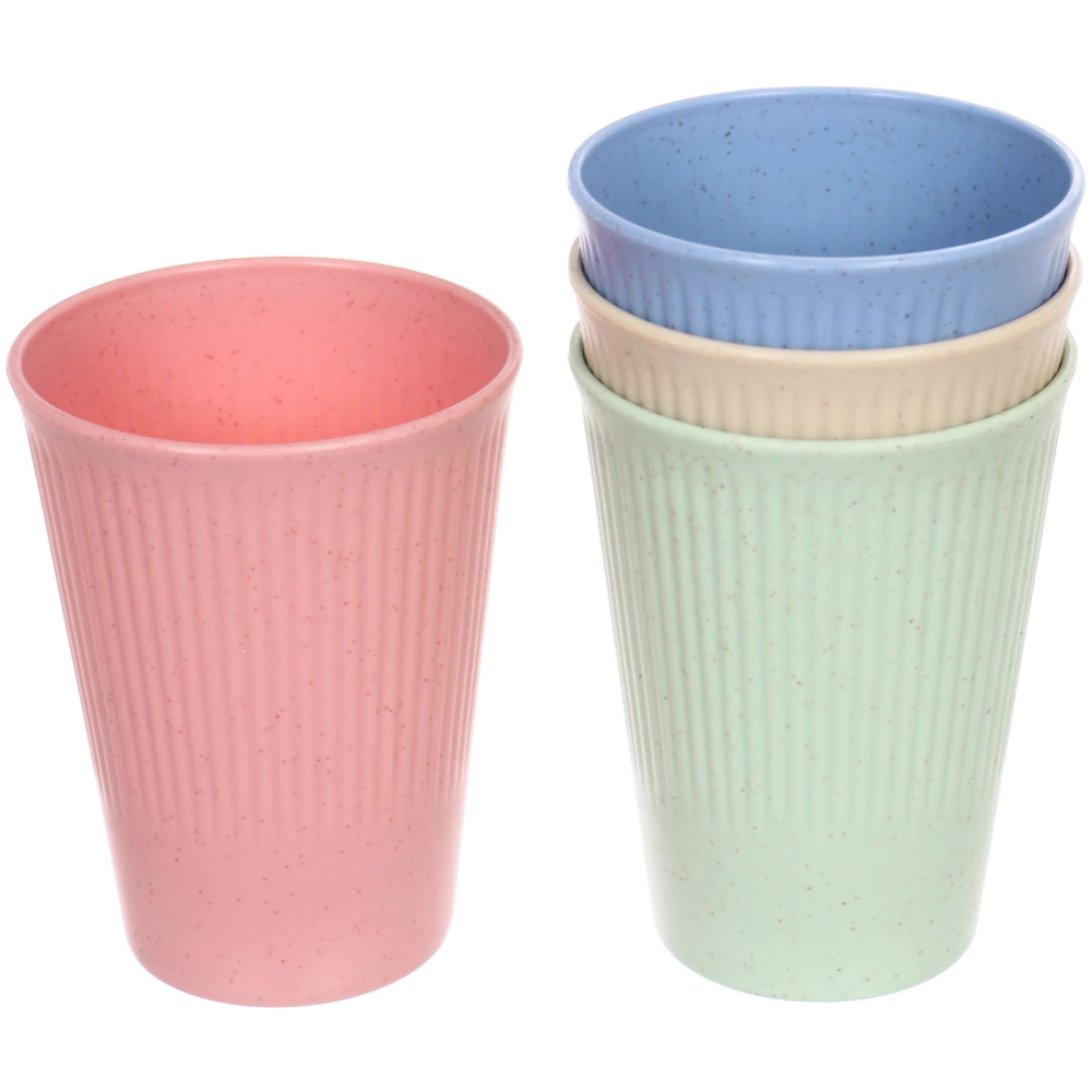 Стакан пластиковый «ЭкоЛайф» 300мл, микс цветов