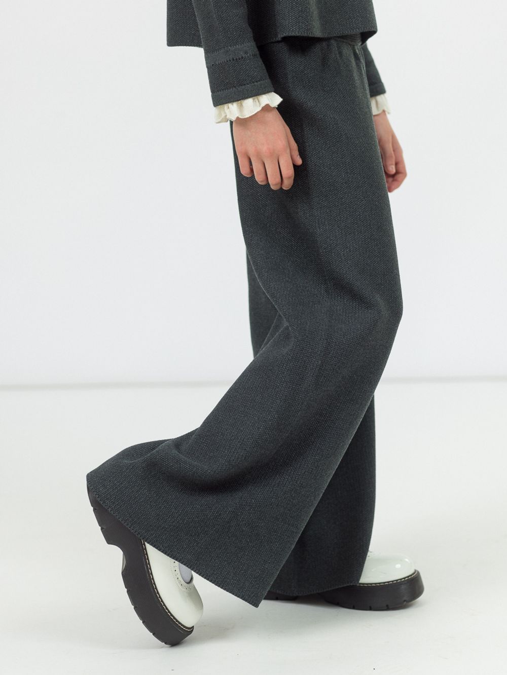 Брюки широкие для девочки AT991 темно-серый