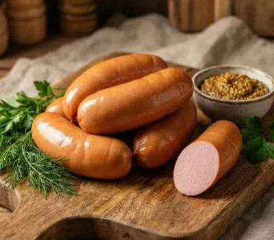 Фотография Сардельки «Телячьи» / 700 гр купить в магазине Афлора