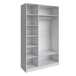 Шкаф Мадрид (1,4) с зеркалом белый/ателье светлое