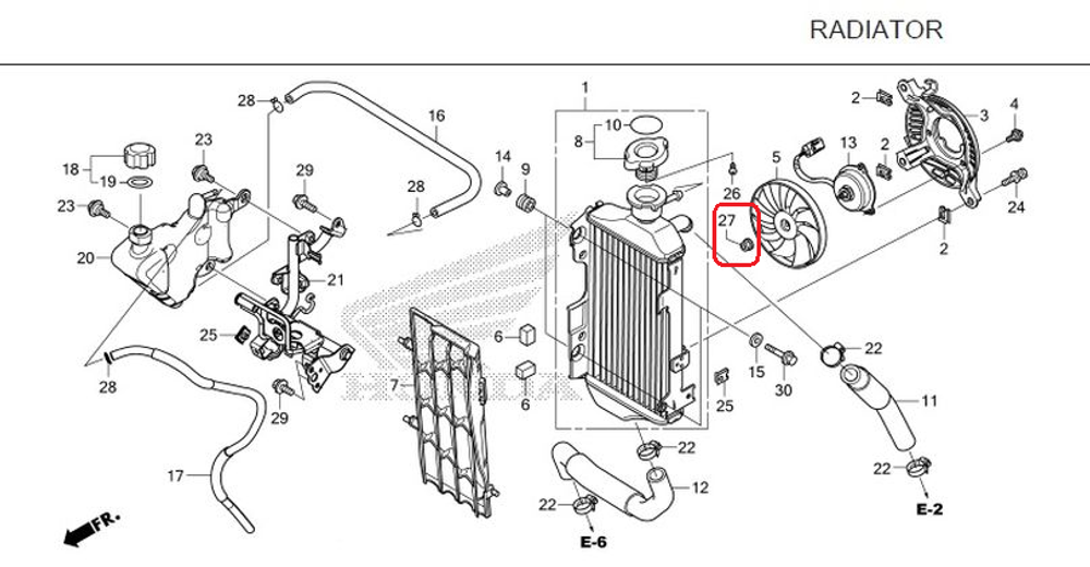 90315-MFL-003. NUT, FLANGE, 3MM