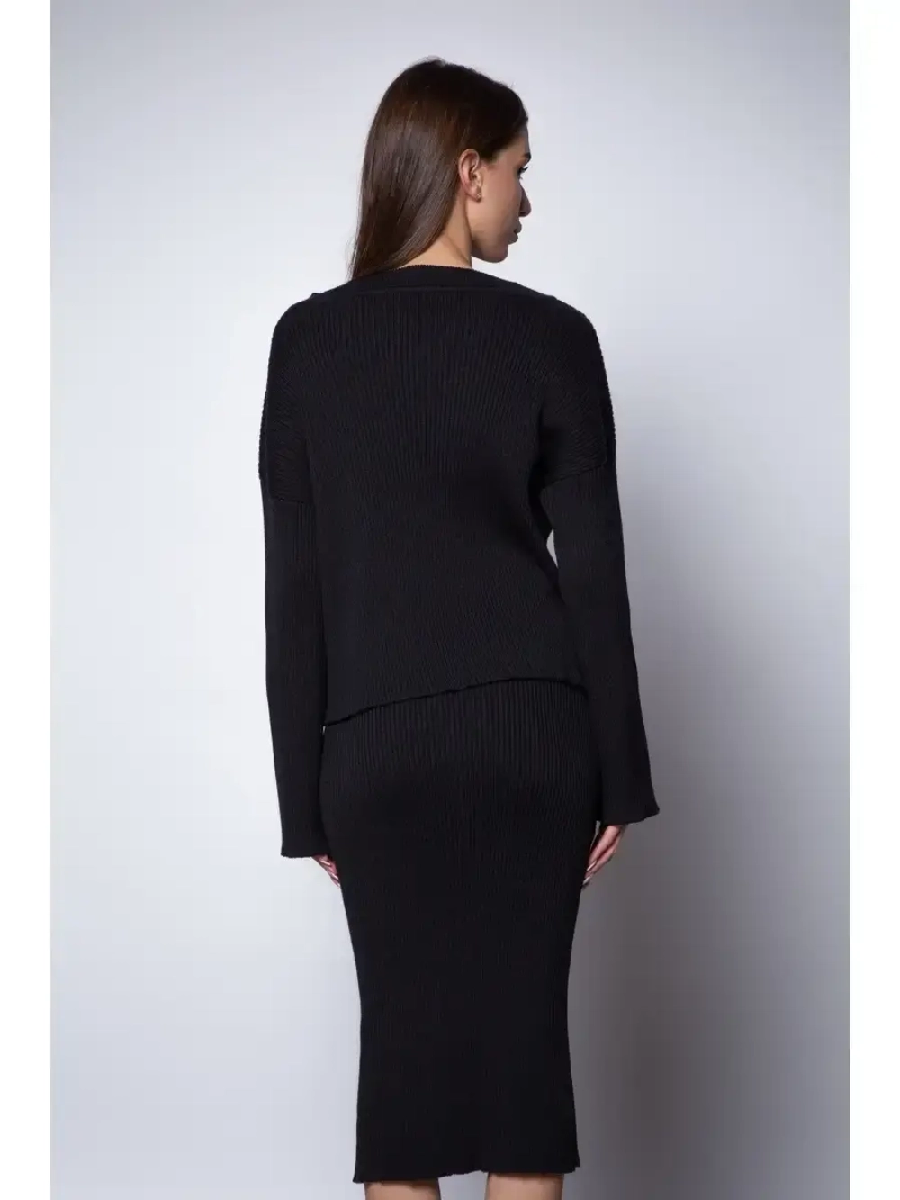 Юбка в рубчик