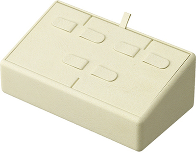 Подставка для 3 пар серег/кубик наклонный/выним.вкладыш/6 язычков/3 прорези д/ниток/петелька/карман