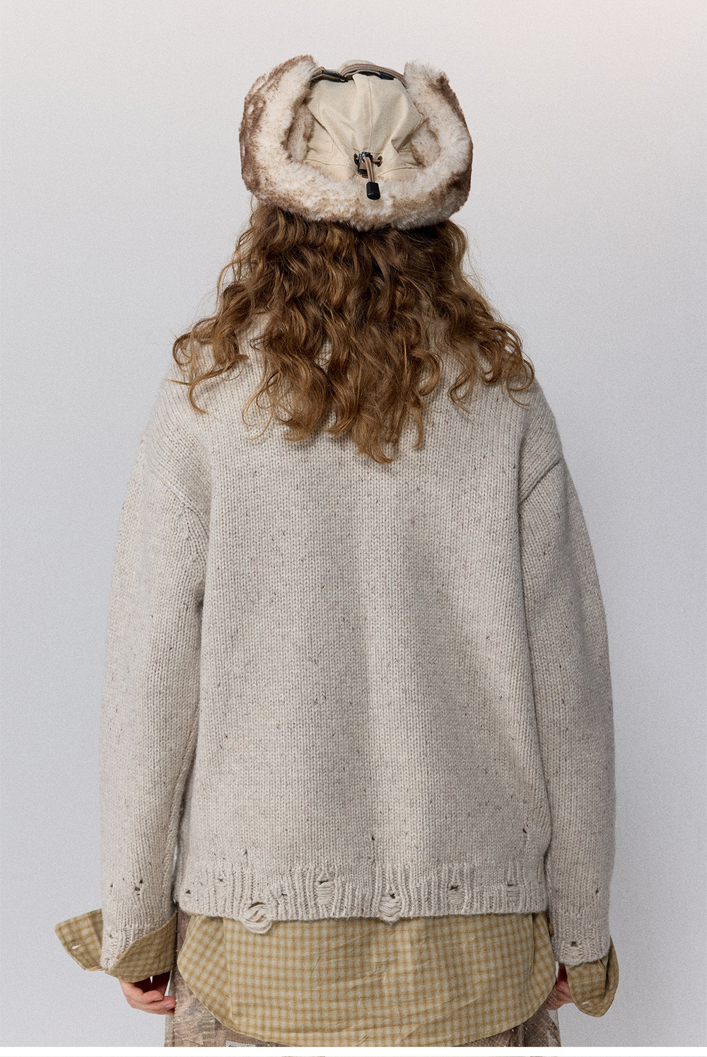 Свитер Винтажный Nothomme Monterest vintage distressed round neck hand-embroidered sweater