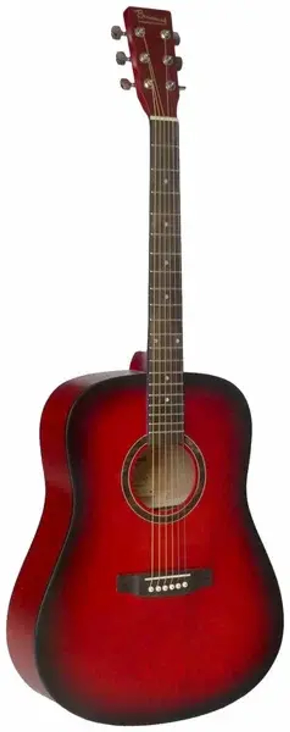 BEAUMONT DG80 RDS - акустическая гитара, дредноут, корпус липа, цвет красный санбёрст, матовый. Мензура: 650 мм.