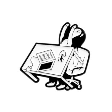 Значок металлический на одежду/Пин. Stop It