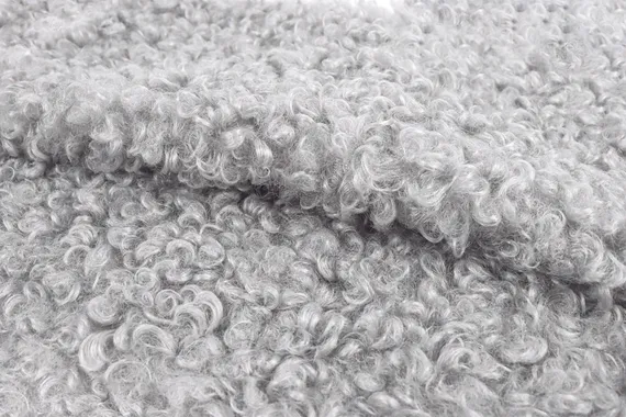 Банкетка Lagom 100 см (серебро мех, натуральный дуб)