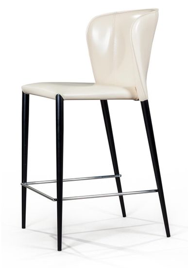 Стул полубарный Albert, кожа бежевый