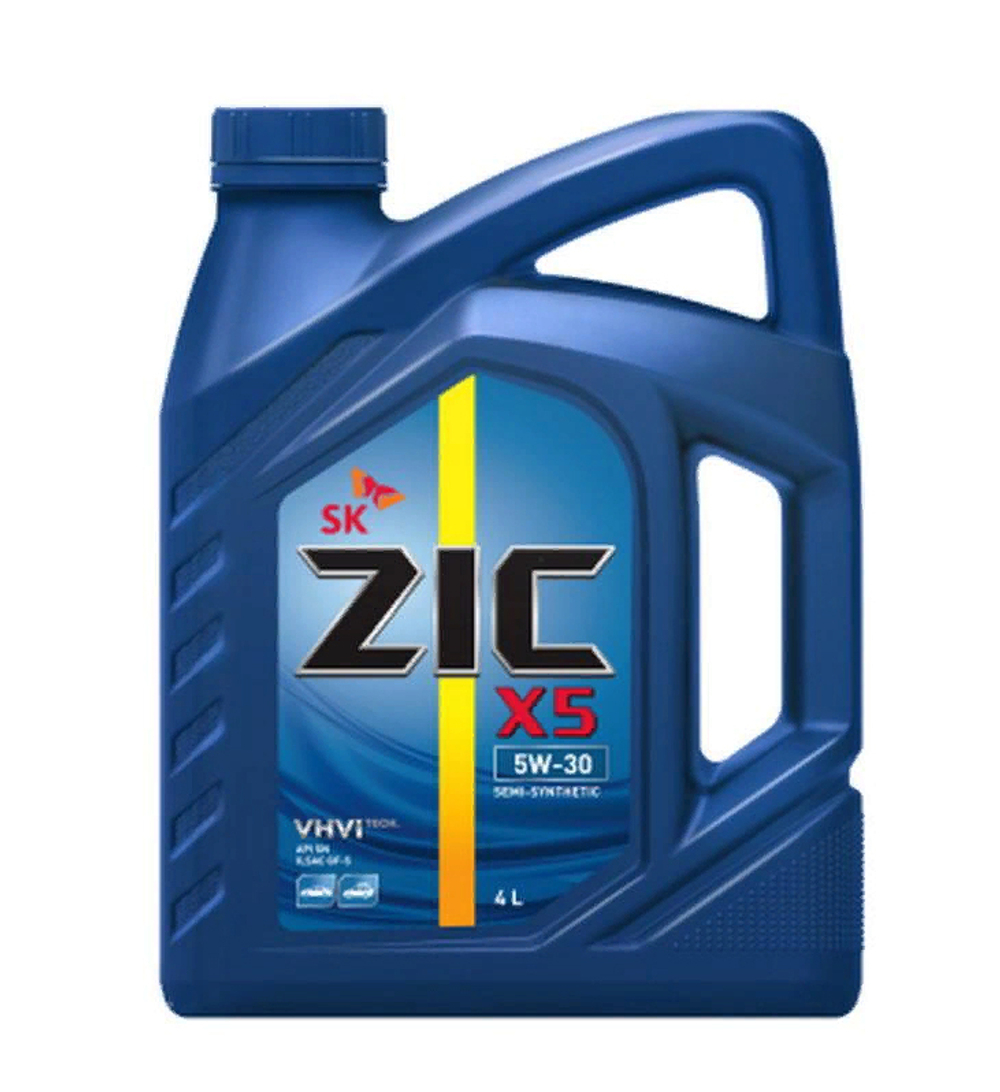 Масло ZIC X5 5w30 4л п/синтетика SN