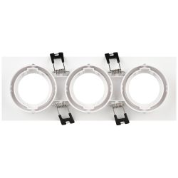 Встраиваемый светильник декоративный ЭРА KL92-3 WH MR16/GU5.3 белый, пластиковый | Декоративные встраиваемые светильники