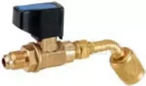 Вентиль-адаптер Value CV-11 (папа 5/16" х мама 1/4" SAE; 45 градусов) (R410 x R22)