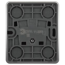 Розетка ЭРА Эксперт 11-2201-03 2P IP20 16A-250В ОУ алюминий