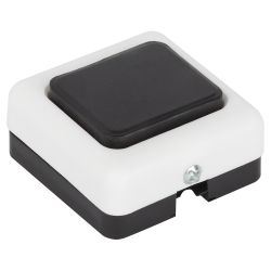 Кнопка дверного звонка ЭРА D2 проводного, черная | Электрозвонки проводные