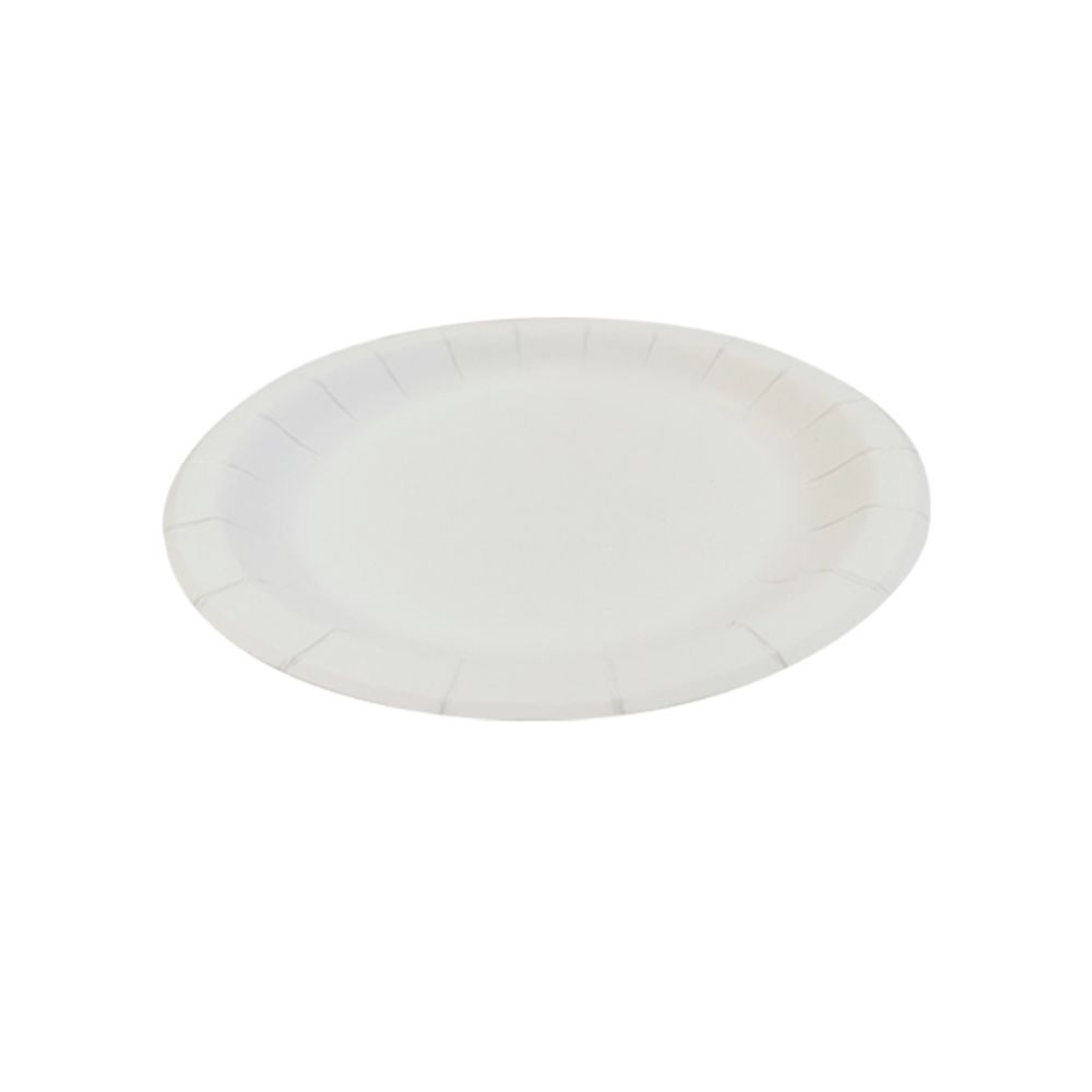 Тарелка одноразовая мелкая 180 мм белая ламинированная