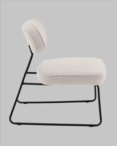 Лаунж-кресло Take, светло-серое букле