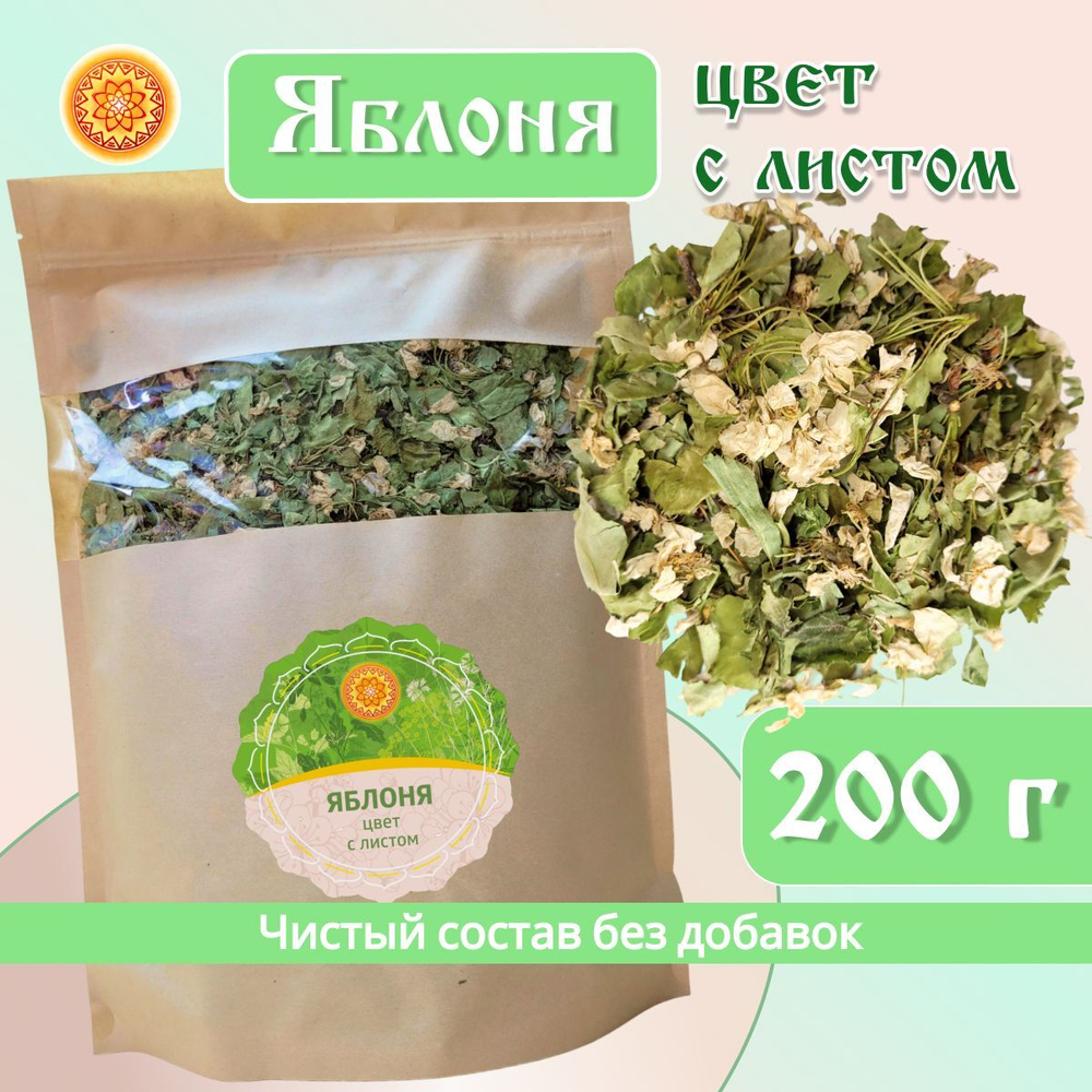 Яблоня цвет / цвет с листом.