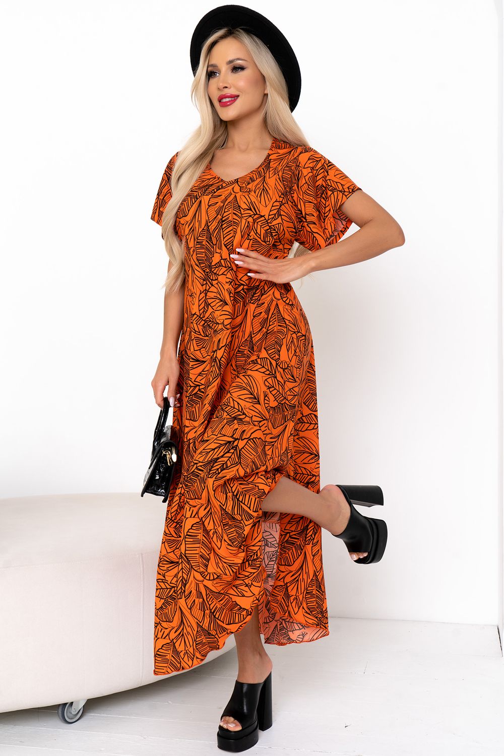 Платье Магия лета (оранжевый) Р11-867/28 Nikol