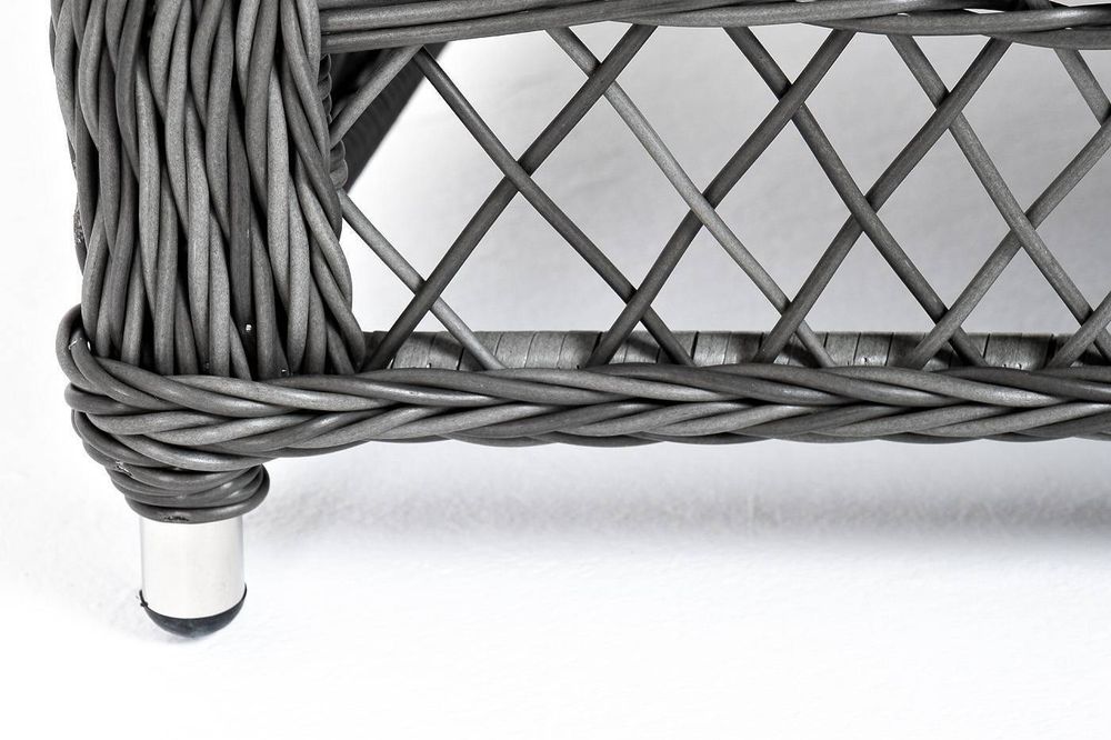 "Гранд Латте" диван трехместный из искусственного ротанга, цвет графит