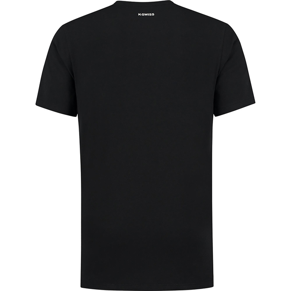 Мужская теннисная футболка K-Swiss Tac Hypercourt Logo Tee 2 - black/spicy orange