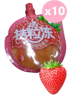 Желейный напиток с клубничной мякотью 100 г * 10 шт