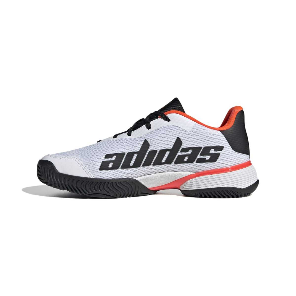 детские Кроссовки теннисные Adidas Barricade K - cloud white/core black/solar red