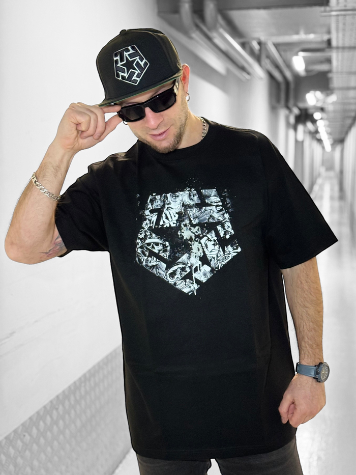 Футболка Tribal logo black/white