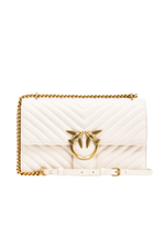 CLASSIC LOVE BAG ONE CHEVRON - white/antique gold