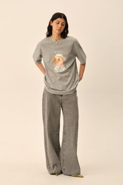 Джинсы (Как у Керри), серые с перфорацией