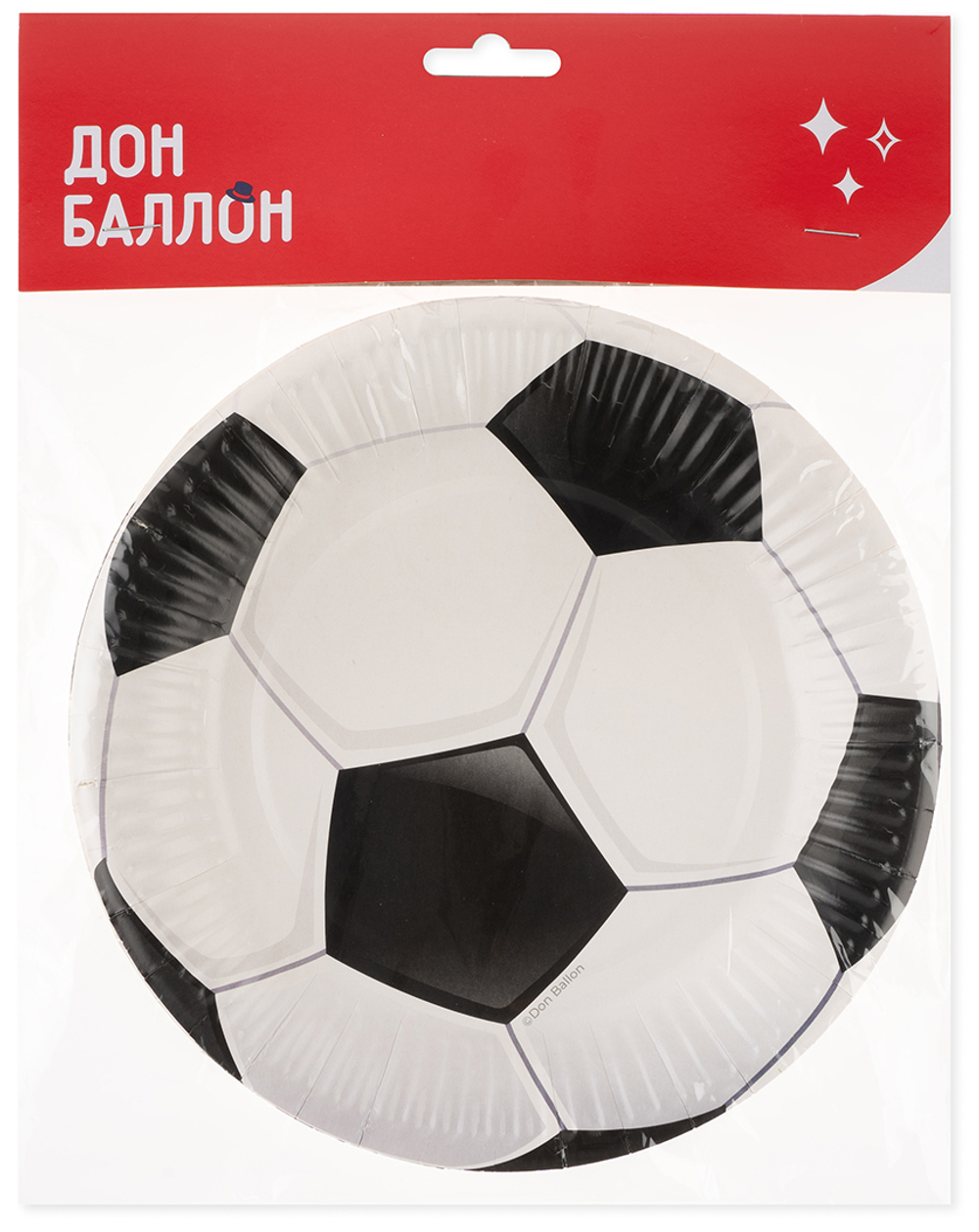 Тарелки (7''/18 см) Футбольный мяч, 6 шт.