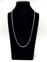 Длинная цепь тонкого плетения из стали