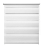 Рулонная штора - День-Ночь - Ткань: "Канзас" - цвет: белый