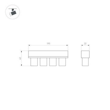 Магнитный трековый светильник 12W 3000K 037328 белый MAG-ORIENT-KRATER-L195-12W Warm3000 Arlight