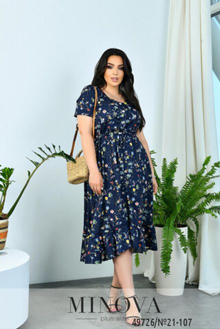 Платье 21-107-синий Minova Фото 2