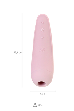 Вакуум-волновой бесконтактный стимулятор клитора Satisfyer Curvy 2+, силикон, розовый, 13,41 см.