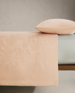 ZARA HOME ЖАККАРДОВЫЙ ПОДОДЕЯЛЬНИК (300 НИТЕЙ), РОЗОВЫЙ