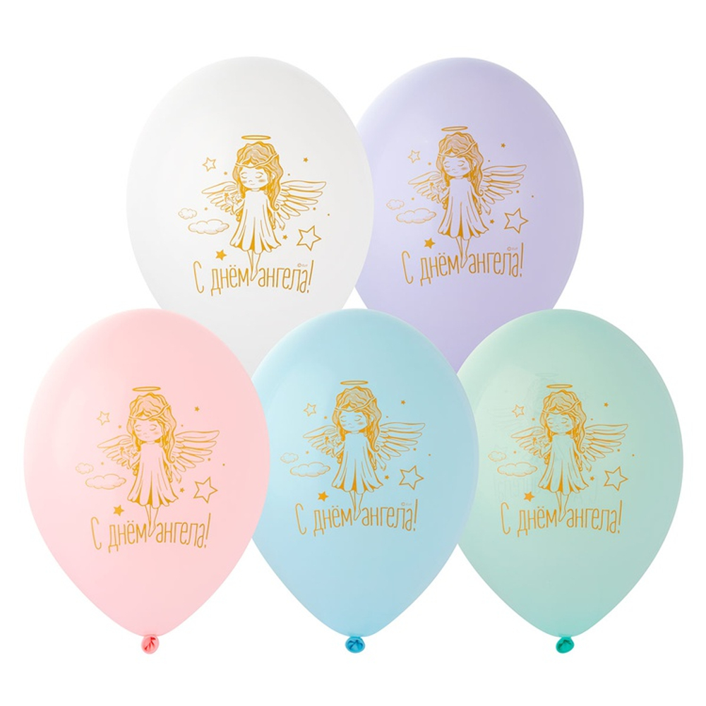 Шар латексный 35см С Днем Ангела (Ассорти)