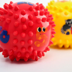 5239088 Набор из твёрдых развивающих массажных мячиков, «Цифры и буквы», 2шт, d=9 см