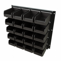 Держатель GAROPT для лотков 20шт (лотки в комплекте), крепление на стену или перфорированную панель