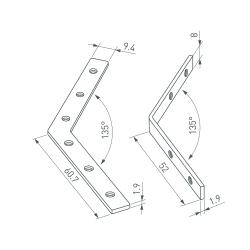 Соединитель профиля LINE-6070-135 Set (Arlight, Металл) 056821