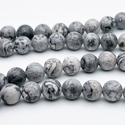 Доломит бусины, диаметр 8,5-8,7 мм, цена за 22-23 шт (1/2 нити)