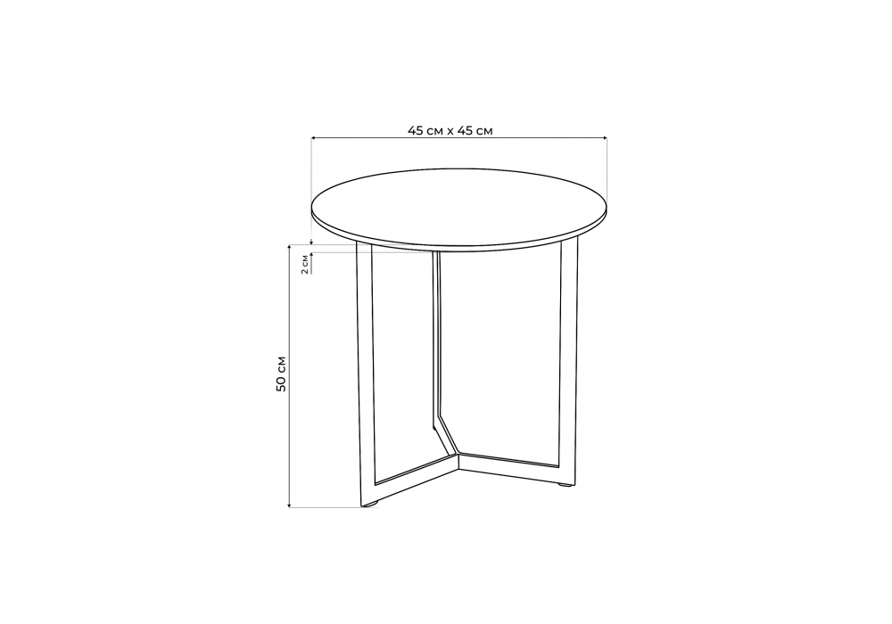 Журнальный стол Woodville Роб D-450 золото