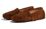 Scarosso fringed suede loafers Women"s