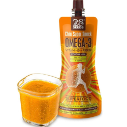 Супер-снек, смузи без сахара Чиа Омега-3 Манго и Лайм 28SEEDS 12 шт, 150 мл, омега 6, клетчатка, протеин, пюре фруктовое, быстрый завтрак