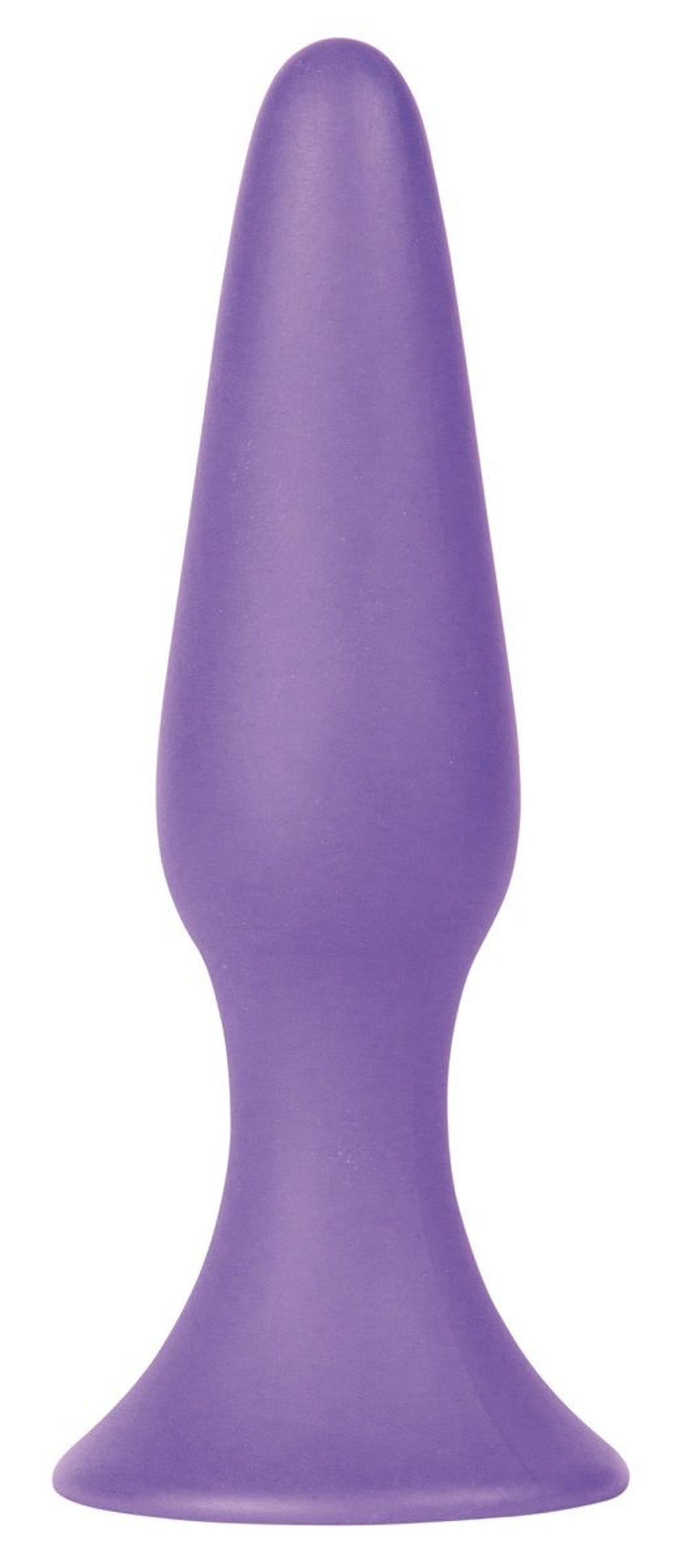 Фиолетовая анальная пробка Silky Buttplug Small Purple - 11,5 см. (Цвет: фиолетовый)